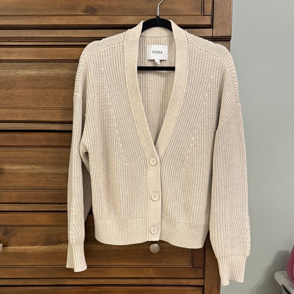 Pistola Women's Beige Knit Cardigan